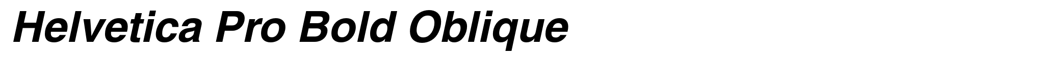 Helvetica Pro Bold Oblique image